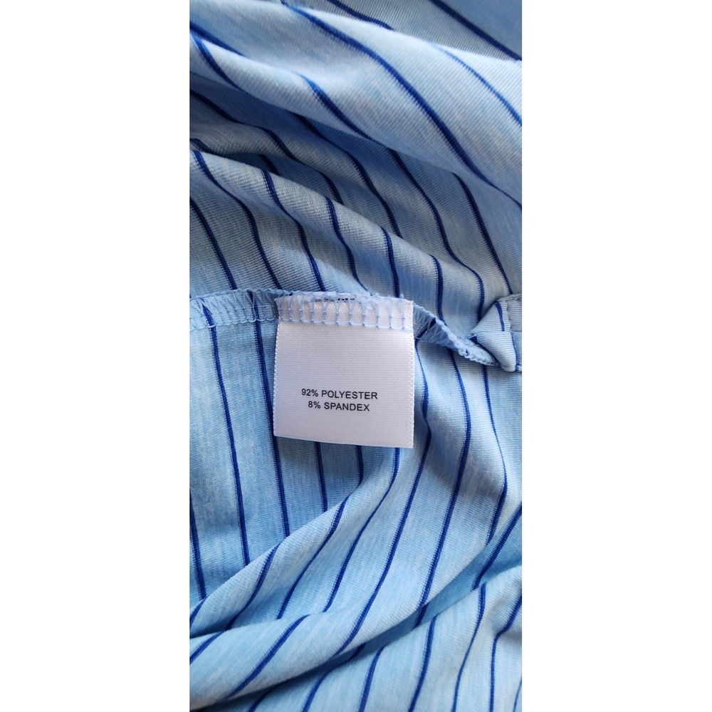Peter Millar Polo Men Large Summer Comfort Blue Striped - Picture 8 of 9